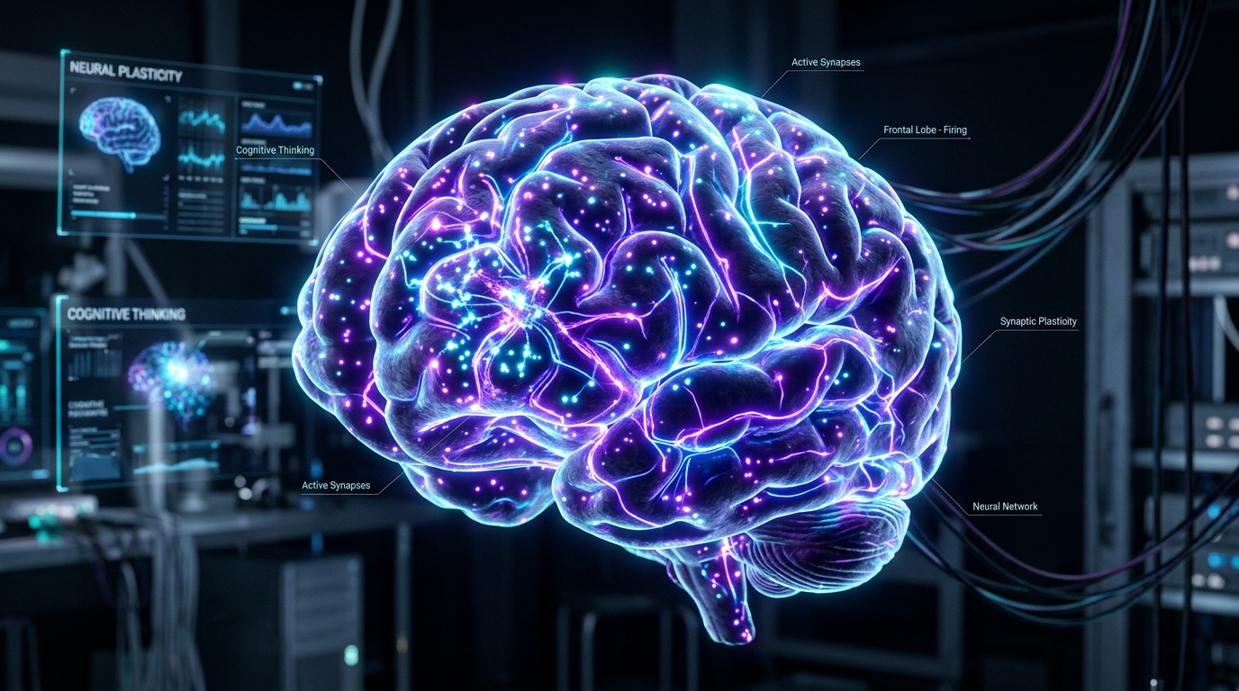 3D Wizualizacja synaps i neuroplastyczności mózgu